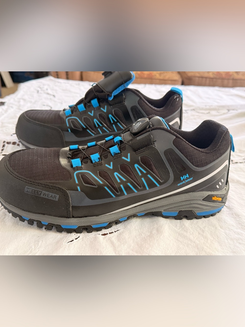 Helly Hansen Men’s Black Athletic Trail Shoes with Blue Accents